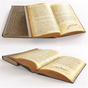 Open book on the table